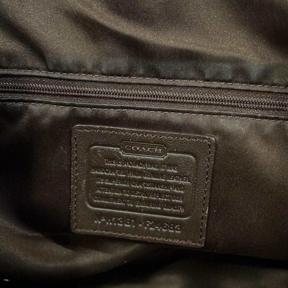 Coach Chocolate Leather Tote with Adjustable Strap - Picture 4 of 8